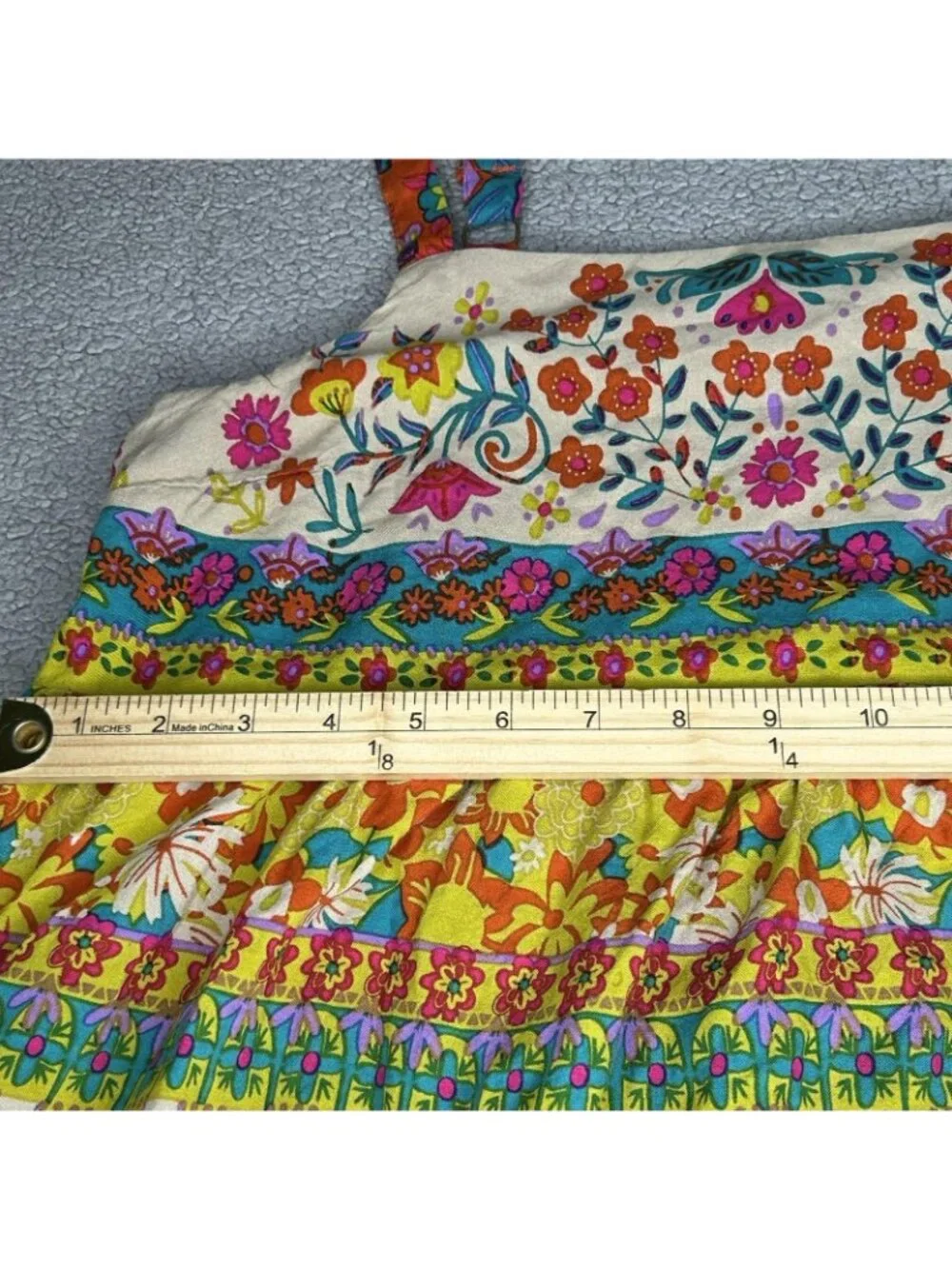 Natural Life Dress Womens L Multicolor Floral Boho Tiered Maxi Sundress Festival - Picture 9 of 10